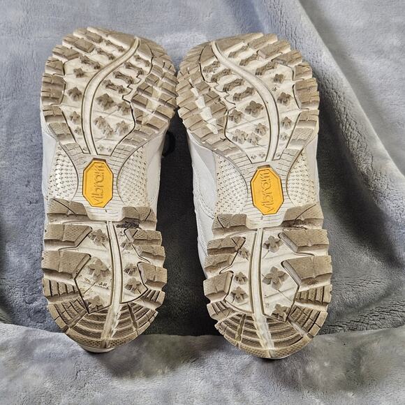 Brandblack Womens 8.5 Leather Trail Shoes Vibram Sole White - Picture 10 of 10